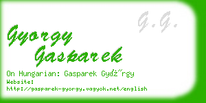 gyorgy gasparek business card